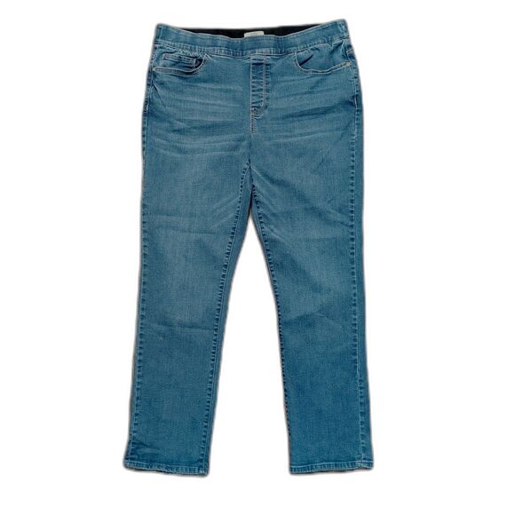 CROFT & BARROW Pull On Comfort Waist Sz 14 Women's Mid Rise Stretchy Jeans - Picture 1 of 4